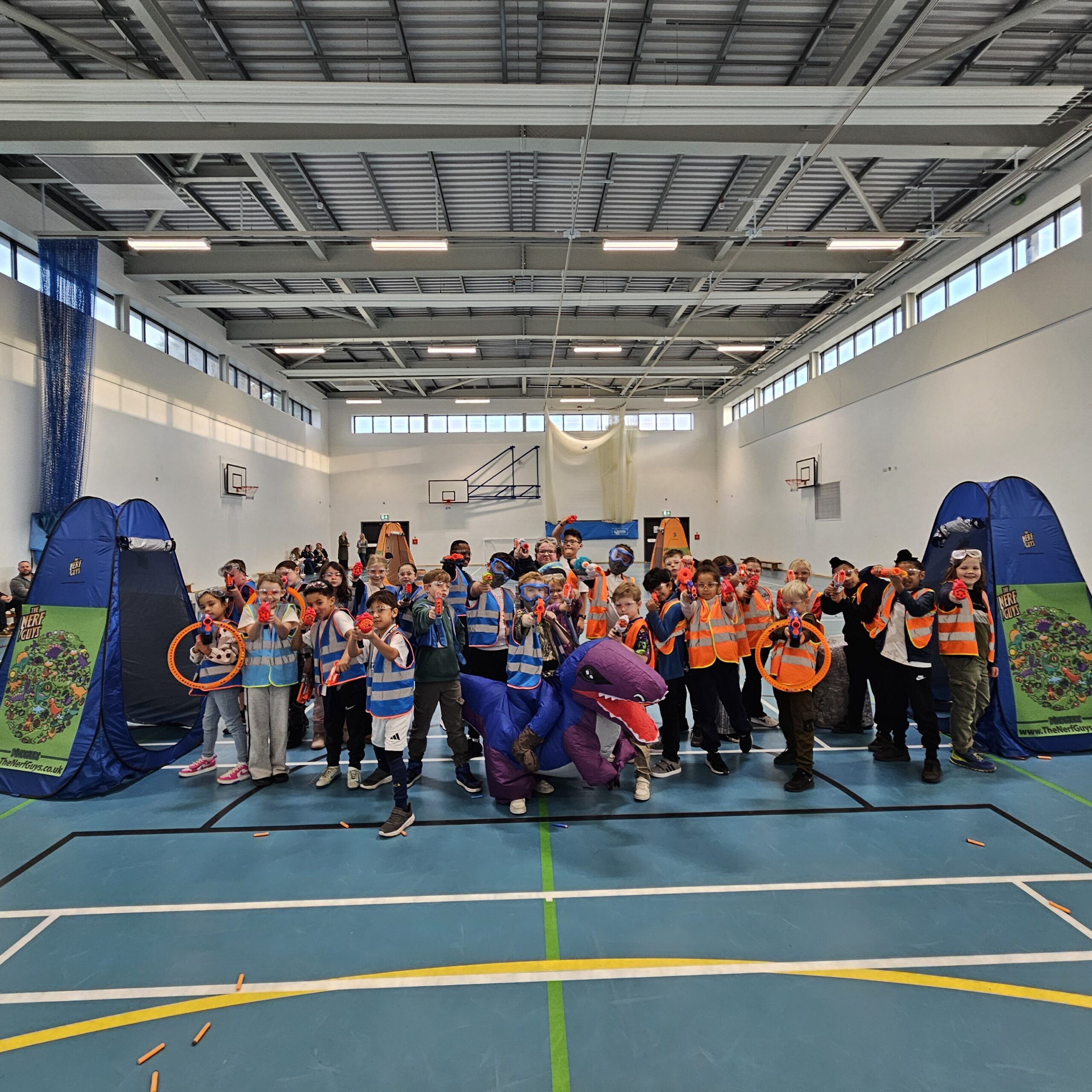 Dinosaur themed Nerf party