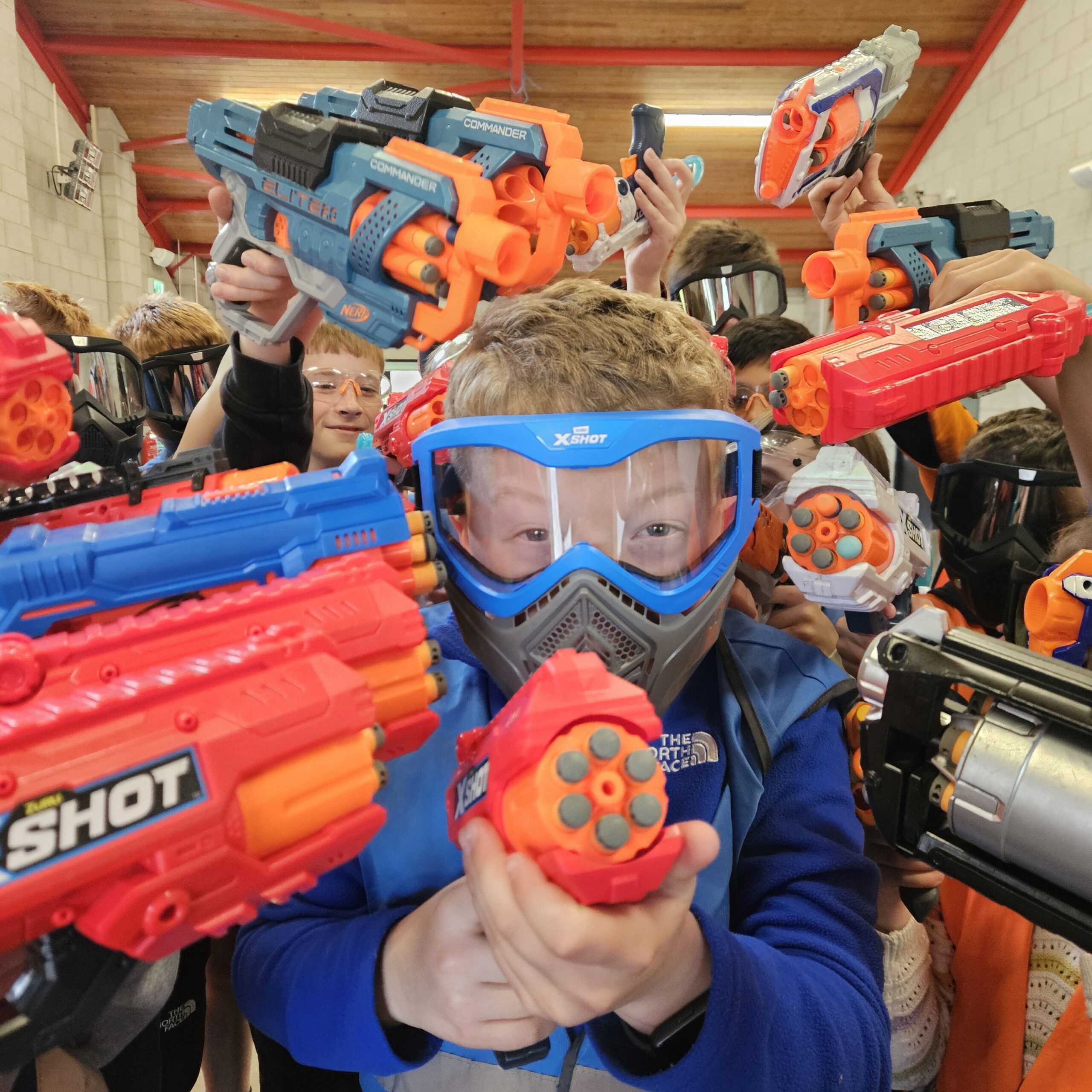 Dinosaur themed Nerf party